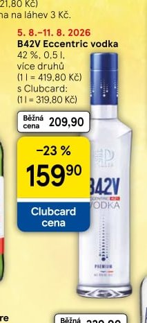 B42V Eccentric vodka 42 %, 0,5 l