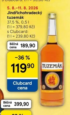 Jindřichohradecký tuzemák 37,5 %, 0,5 l