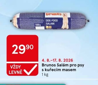 Brunos Salám pro psy s kuřecím masem