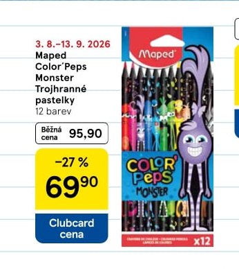 Maped Color'Peps Monster Trojhranné pastelky