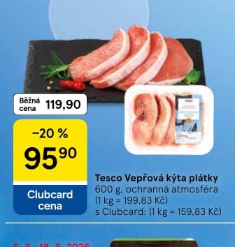 Tesco Vepřová kýta plátky
