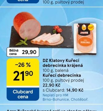 DZ Klatovy Kuřecí debrecínka