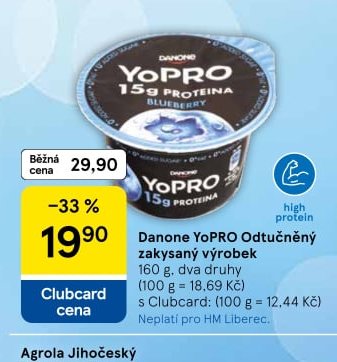 Danone YoPro Odtučněný zakysaný výrobek