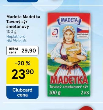 Madeta Tavený sýr smetanový