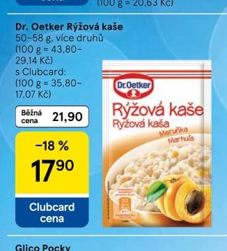 Dr. Oetker Rýžová kaše