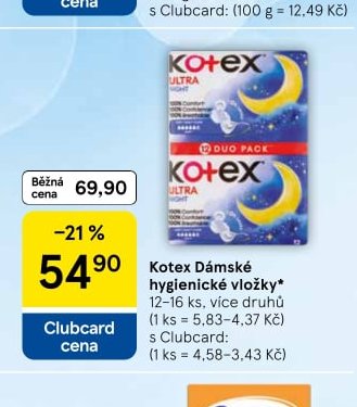 Kotex Dámské hygienické vložky