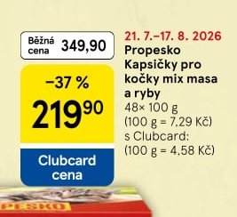 Propesko Kapsičky pro kočky mix masa a ryby