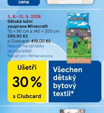 Dětská ložní souprava Minecraft