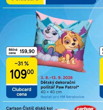 Dětský dekorační polštář Paw Patrol