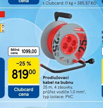 Prodlužovací kabel na bubnu