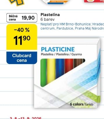 Plastelína 6 barev