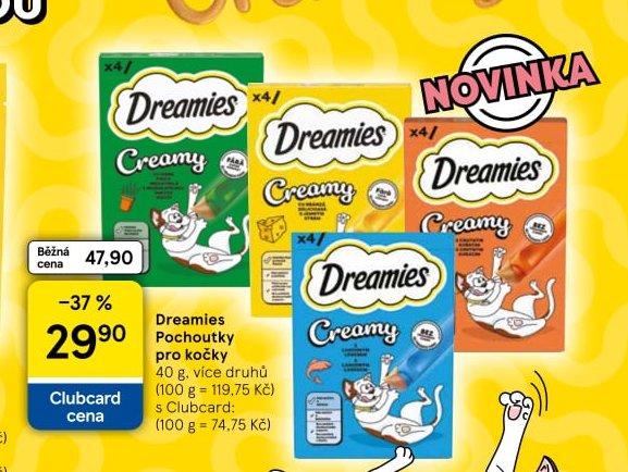 Dreamies Creamy pochoutky pro kočky 40 g