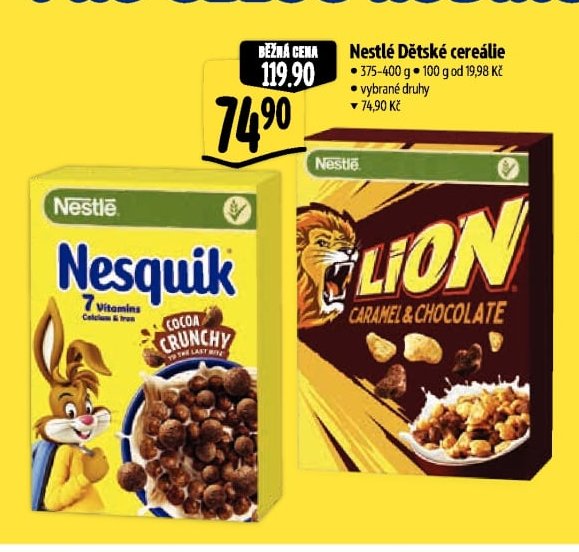 Nestlé Dětské cereálie