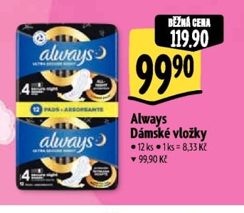 Always Dámské vložky