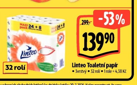 Linteo Toaletní papír
