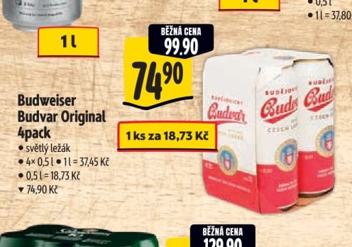 Budweiser Budvar Original 4pack