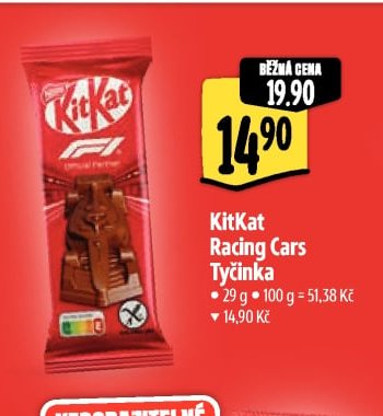 KitKat Racing Cars Tyčinka