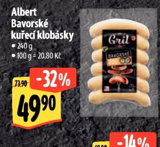 Albert Bavorské kuřecí klobásky