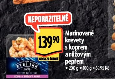 Marinované krevety s koprem a růžovým pepřem