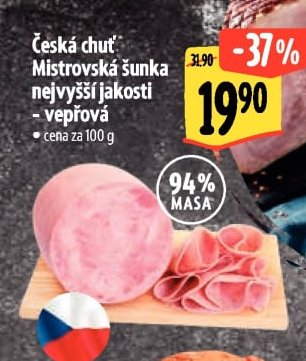 Česká chuť Mistrovská šunka nejvyšší jakosti