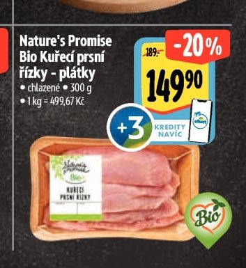 Nature's Promise Bio Kuřecí prsní řízky