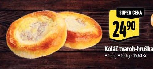 Koláč tvaroh-hruška