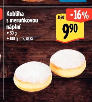 Kobliha s meruňkovou náplní