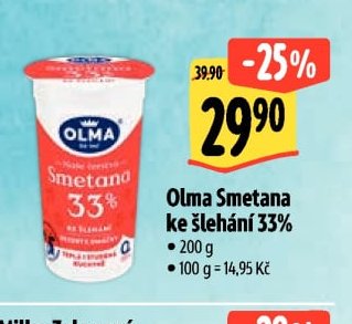 Olma Smetana ke šlehání 33%