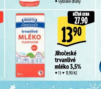 Jihočeské trvanlivé mléko 3,5%