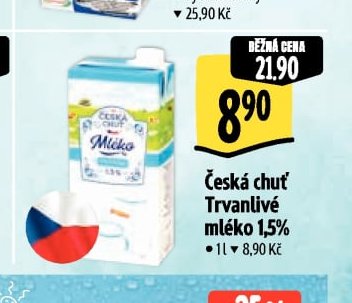 Česká chuť Trvanlivé mléko 1,5%
