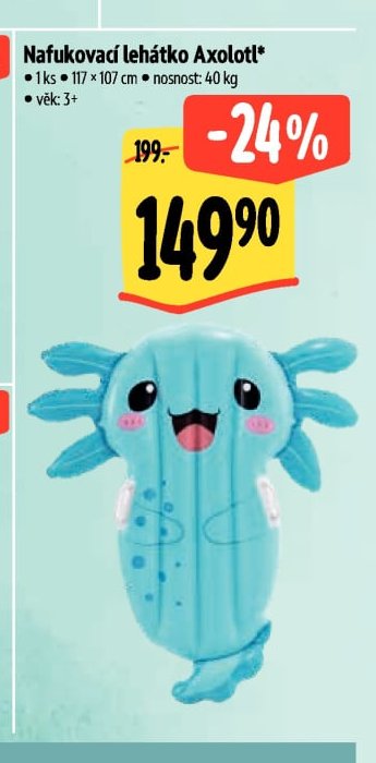 Nafukovací lehátko Axolotl*