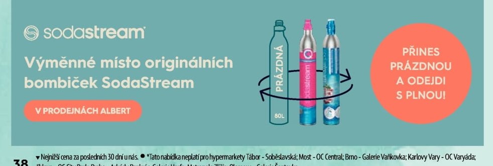 Výměnné místo originálních bombiček SodaStream