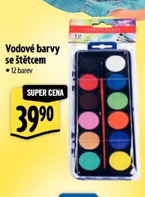 Vodové barvy se štětcem