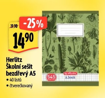 Herlitz Školní sešit bezdřevý A5