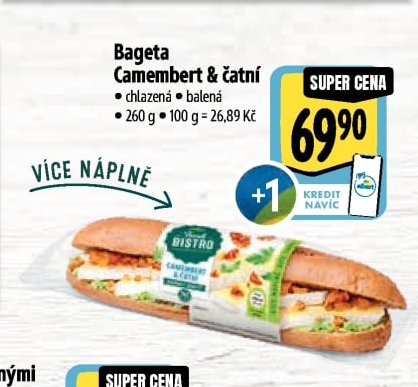 Bageta Camembert & čatní