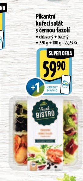 Pikantní kuřecí salát s černou fazolí