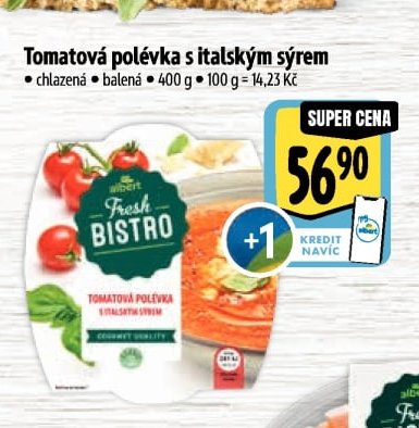 Tomatová polévka s italským sýrem