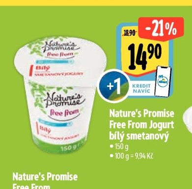 Nature's Promise Free From Jogurt bílý smetanový