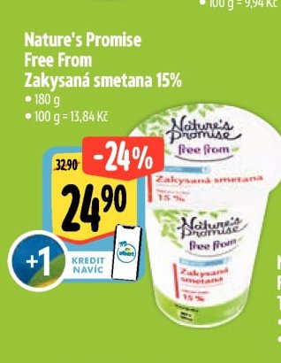 Nature's Promise Free From Zakysaná smetana 15%