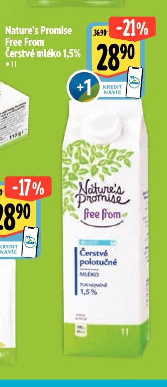 Nature's Promise Free From Čerstvé mléko 1,5%