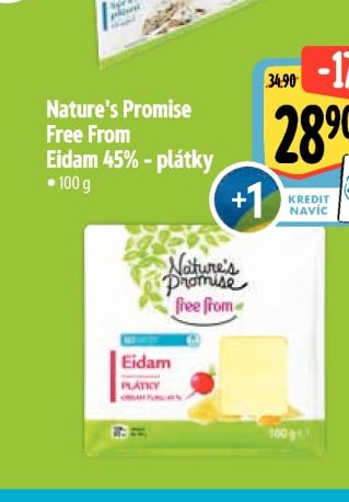 Nature's Promise Free From Eidam 45% - plátky