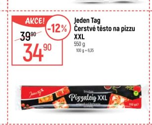 Jeden Tag Čerstvé těsto na pizzu XXL