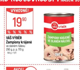 Váš Výběr Žampiony krájené