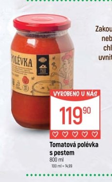 Tomatová polévka s pestem