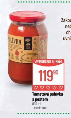 Tomatová polévka s pestem