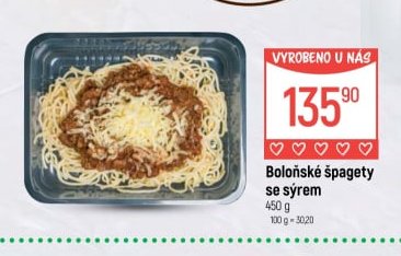 Boloňské špagety se sýrem