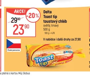 Delta Toast tip toustový chléb