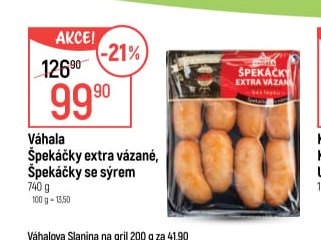Váhala Špekáčky extra vázané, Špekáčky se sýrem