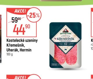 Kostelecké uzeniny Křemešník, Uherák, Hermín