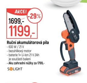Ruční akumulátorová pila